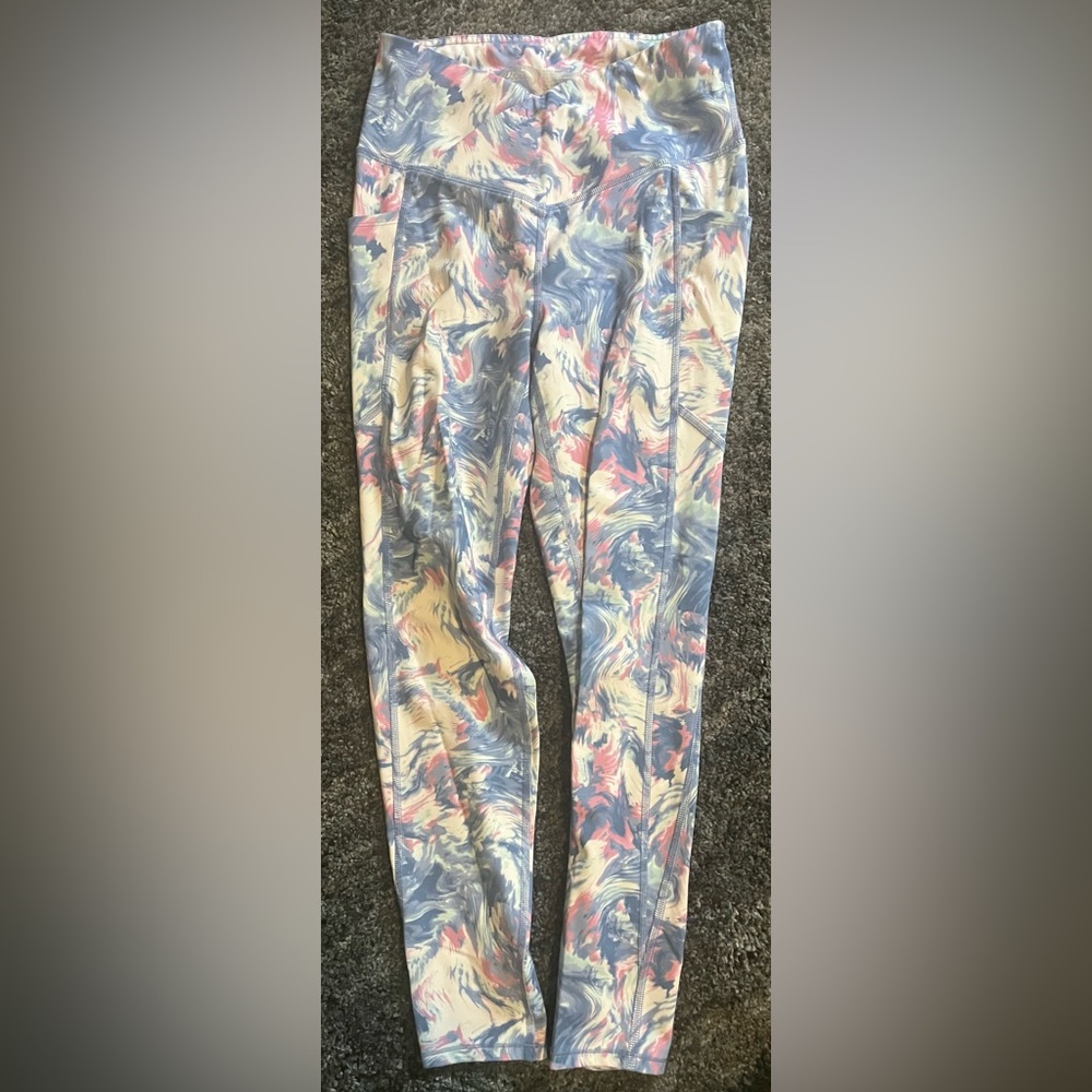 Colorful Marble Print Leggings